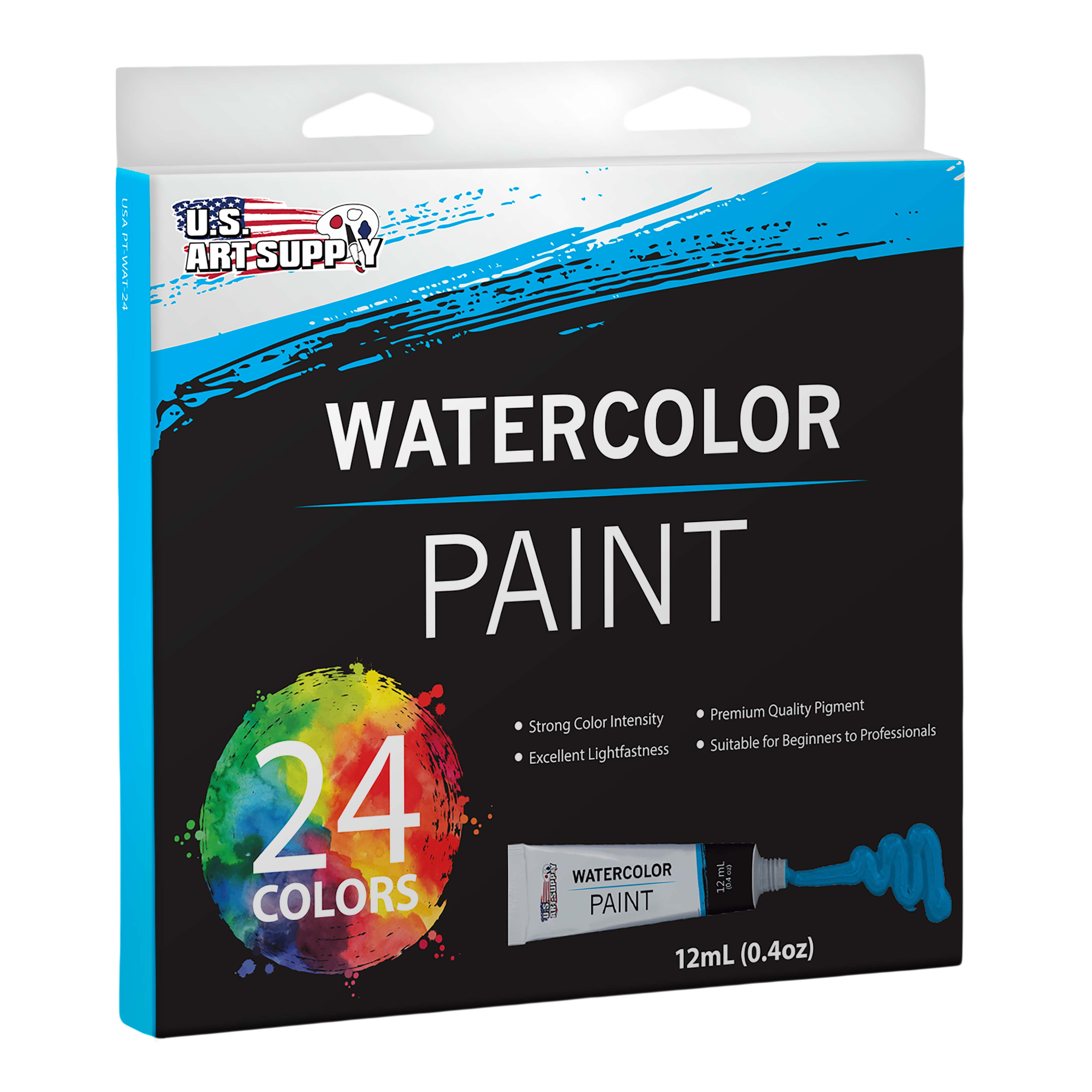 Watercolour Paint Set Tubes Pack of 24x12mLHigh Quality, Non Toxic 24  Colours
