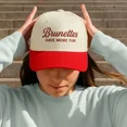 thumbnail image 4 of Brunettes Have More Fun Hat, Funny Embroidered Trucker Cap with Statement Quote, Adjustable Snapback Baseball Hat for Women, Trendy Fashion Accessory and Gift Idea, 4 of 5