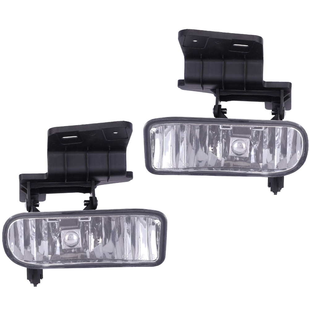 Fits 00-06 Chevy Suburban Tahoe Front Bumper Fog Lights Lamps Kit Clear Lens