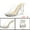 Silver, variant on Unique Bargains Women's Clear Platform Blocked Heel Slides Sandals