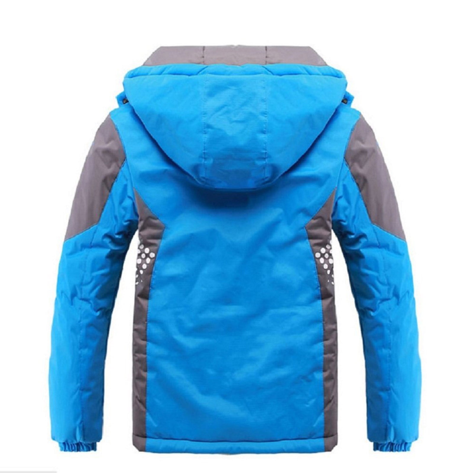 MASZONE Coats For Boys Boys Winter Coat 10-12 Latest Boys Thicken Fleece Hooded Jacket Warm Quilted Coat Outdoor Cool Cute Fashion for Winter Autumn Spring Blue 11-12 Years