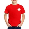 thumbnail image 2 of SUYIDA Canada Day Maple Leaf Graphic Short Sleeve Tee for Boys Casual Crewneck T-Shirt Red,6-7 Years, 2 of 3