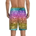 thumbnail image 2 of Yiaed Glitter Rainbow for Men's Soft Sleep Pajama Short Lounging Pajama Shorts-Large, 2 of 8