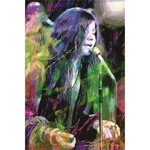 Janis Joplin By: David Lloyd Glover Poster 24in x 36in