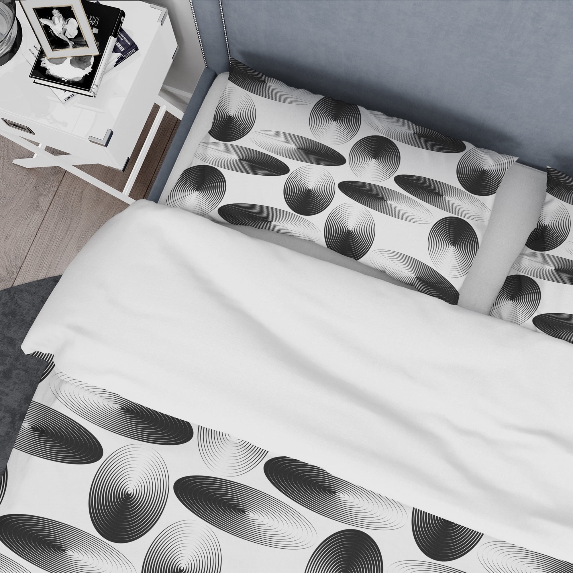 Designart 'Retro Geometrical Abstract Pattern IV' Mid-Century Modern Duvet Cover Set