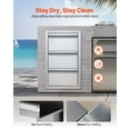 thumbnail image 3 of Outdoor Kitchen Drawers 15" W x 25.4" H x 19" D, Box Frame Style Flush Mount BBQ Drawers with Stainless Steel Handle, Weather-Resistant Storage for Outdoor Kitchens, Patio Grill Stations, 3 of 11