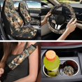 thumbnail image 2 of XYZCANDO Deers Camo Forest 14 Pcs Car Seat Covers Full Set Steering Wheel Cover Center Console Armrest Pad Seat Belt Pads Headrest Covers for Most Cars SUVs Sedans, 2 of 7