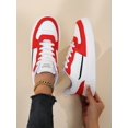 thumbnail image 1 of Ladies' Lace-up Casual Sports Sneakers, White Lightweight Street Fashionable And Simple Skateboard Shoes For Women, 1 of 4