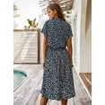 thumbnail image 5 of AURA Women Summer Maxi Dress V Neck A Line Polka Dot Lace Casual Vacation Dress, 5 of 6