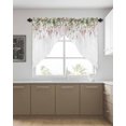 thumbnail image 4 of Swag Curtains, Pink Green Eucalyptus Leaves Spring Plant Leaf Rod Pocket Kitchen Curtains Valances Tier Curtains Swag Valance Curtains for Bedroom Living Room 36" x 63", 2 Panels, 4 of 6