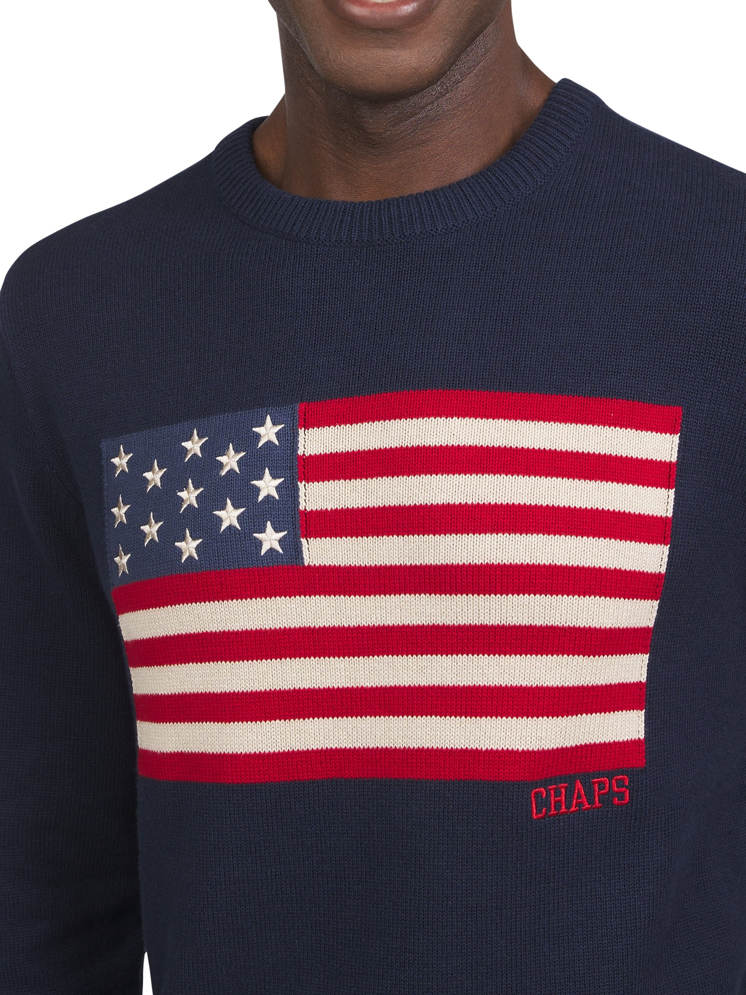 Chaps Men's & Big Men's Flag Cotton Crewneck Sweater, Sizes S-2XL