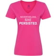 thumbnail image 3 of Inktastic Nevertheless, She Persisted Women's V-Neck T-Shirt, 3 of 5