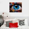 thumbnail image 4 of GOSMITH Colorful Eyes Canvas Painting, Eye Canvas Wall Art, Colorful Wall Decor, Woman Face Artwork, Ready to Hang, Abstract Eye Print on Canvas, watercolor eyes wall art, 4 of 4