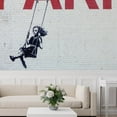 thumbnail image 3 of Idea4wall 6pcs Street Art Graffiti Swing Girl Stick Wallpaper Removable Wall Murals Large Wall Stickers for Home Decoration, 72"x144", 3 of 5