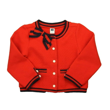 

Pre-owned Janie and Jack Girls Red | Navy Cardigan size: 2T