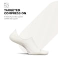 thumbnail image 3 of Feetures Elite Light Cushion Invisible Socks - Anti-Slip Sport Sock Liner with Targeted Compression - Bone , XLarge (1 Pair), 3 of 7