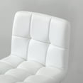 thumbnail image 4 of Linon Clayton 24"-32" Gas Lift Adjustable Metal Barstool in White Faux Leather, 4 of 15