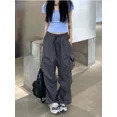 thumbnail image 2 of Pantalones de chándal Y2k para mujer, estilo urbano, estilo BF, de gran tamaño, para correr, estilo tecnológico, estilo Harajuku, estilo vintage, con diseño de paracaídas, 2 of 5