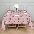 thumbnail image 3 of Strawberry Plants Fruit Daisy Pink Pattern Square Tablecloth,Waterproof Square Table Cover,Wipeable Spillproof Washable Table Cover for Home Kitchen Party Decor 42"X42"(107x107cm), 3 of 6