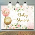 thumbnail image 1 of Its A Girl Pink Balloon Flower Baby Shower Backdrop, 1 of 5