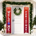 thumbnail image 2 of 1 Par Christmas Banner Letter Print Fine Workmanship Polyester Front Door  Ornaments for Holidays, 2 of 8