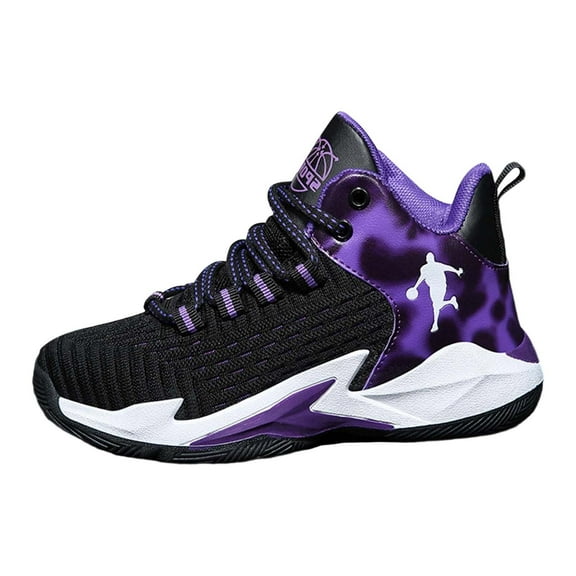 gcong Basketball Shoes for Boys and Girls, Walking Running Shoes Breathable Comfortable Boys Sneakers for Little and Big Kids