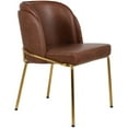thumbnail image 5 of Meridian Furniture Jagger Brown Faux Leather Dining Chair - Set of 2, 5 of 8