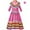 Pink, variant on Kids Child Girls Mexican Traditional Dress National Style Long Sleeve Dance Princess Dress With Headdress Flower Party Carnival Birthday Party Dress Soft Child Streetwear
