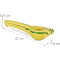 thumbnail image 4 of Exprimidor de cítricos manual, exprimidor de frutas estable 2 en 1 para limones y limas, barra, HxWxD: 5,5 x 7,5 x 22 cm, amarillo Adepaton LL-2430-2, 4 of 6