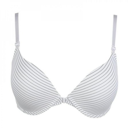 

[BRAND DELIVERY ON TIME1]Women Push Up Bras Fashion y Front Closure Bralette Brassiere For Ladies Striped Lingerie Underwear Women F2