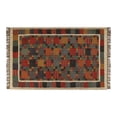 thumbnail image 3 of Kilim Wool Jute Rug – Handwoven Southwestern Area Rug with Tribal Geometric Pattern & Fringe 5 X 8   FEET, 3 of 7