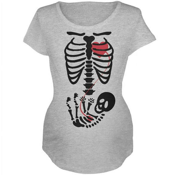 Old Glory Maternity Halloween Baby Skeleton Short Sleeve T Shirt