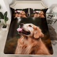 thumbnail image 2 of jejeloiu Kawaii Pet Dog Queen Sheet Sets,Cute Golden Retriever Bed Set For Pet Lovers 4-Piece, 2 of 7