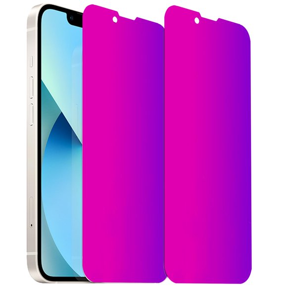 Protector de Pantalla Templado Antiluz Azul y Privacidad 2 Paquetes para iPhone 13 Pro 6.1''