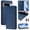Darkblue, variant on Compatible with Google Pixel 8 Pro Wallet Case, PU Leather Flip Case with RFID Blocking Card Slots, Kickstand Slim Fit Magnetic Wireless Charging Phone Cover for Google Pixel 8 Pro, Purple