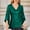 Green, variant on Women's 3/4 Sleeve Blouse with Sequin Glitter Detail Party Wear V-Neck Dressy Top