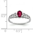 thumbnail image 2 of 925 Sterling Silver Rhodium-Plated Created Ruby and Diamond Ring Size 10, 2 of 6