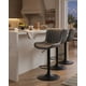 thumbnail image 3 of Set 2 Bancos Giratorios con Respaldo Alto Barra Desayunador Cocina color Gris, 3 of 5