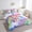 Initial E Letter, variant on Erosebridal Monogrammed B Bed in a Bag Twin size, Kawaii Unicorn Bed Set, Cartoon Rainbow Reversible Bedding Twin Size, Ultra Soft Bedroom Decoration, 7pcs