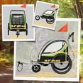 thumbnail image 3 of Aosom Child Baby Bike Trailer Kids 2 Seater, Bike Stroller Toddler, Green, 3 of 10