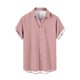 thumbnail image 4 of Blusa y camisa de manga corta con cuello vuelto y botones para hombre, estilo cárdigan vertical de manga corta con cuello vuelto y bolsillo, blusa de poliéster para hombre, 4 of 5