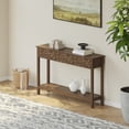 thumbnail image 5 of LAZZO 3-Drawer Console Table with Storage for Entryway, Living Room & Bedroom，Brown, 5 of 6