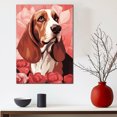 thumbnail image 3 of Basset Hound Dogs Wall Art, Lovely Dog Canvas Art, Home living room décor, Pets Canvas - Dog Gift Valentines Day for Him and Her, 3 of 4