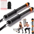 thumbnail image 1 of Upgrade Portable Ropeless Battle Ropes - Adjustable Weights Cordless Battle Ropes for Home Gym with Training Poster - Battle Rope Sticks Exercise Equipment for Low-Impact Workout, HIIT & Cardio -Black, 1 of 6