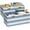 Blue-white Striped, variant on Storage Bins Storage Cubes,13x13 Collapsible Storage Boxes Containers Organizer Baskets for ,Office,Closet,Shelf - 4 count,Black-White Striped