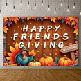 thumbnail image 6 of Thanksgiving Turkey Banner Colorful Leaves Pumpkin Decoration Rustic Party Decoration for Friendsgiving Celebration Autumn Gathering Indoor Event, 6 of 9
