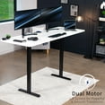 thumbnail image 2 of VIVO Electric Dual Motor 83” x 30” Standing Desk, White Top, Black Frame, 2 of 8