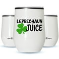 thumbnail image 4 of Modern Elegance St Patrick's Day Leprechaun Juice | Shamrock | Insulated Wine Tumbler | 12oz with Steel Straw | St. Patrick's Day Cups | Lucky mug | Irish gifts, 4 of 5
