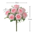 thumbnail image 3 of Guozer Simulation Rose Bouquet 9 Heads Home Living Room Decoration Flower Arrangement Fake Flower Decoration High-end Simulation Flower Art, 3 of 7