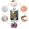 thumbnail image 6 of Yayeee 4 Pack Qtip Holder Bathroom Cotton Swab Canister with Lid Clear Dispenser Set, Colorful Goldfish, 6 of 6